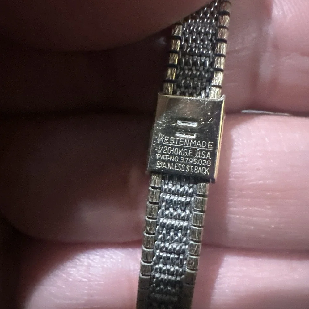 Works VTG WITTNAUER Ladies Watch Wind Up Diamond Galaxy Dial -GF Band- Rare 17mm